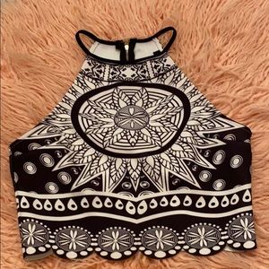 Very pretty black and white dressy tank top